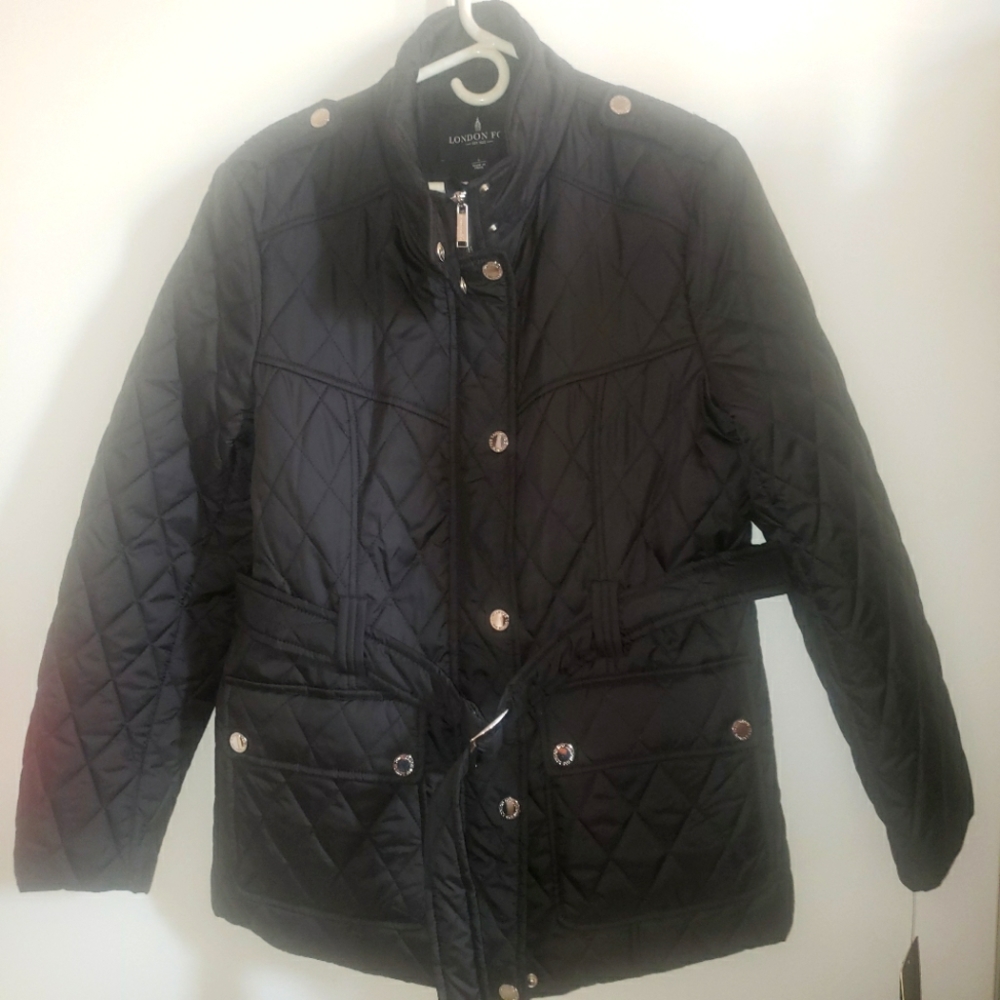 London fog lightweight coat with belt